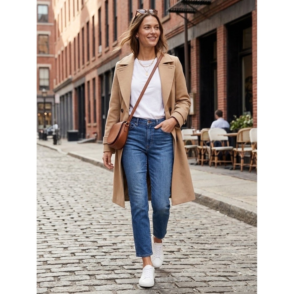 J.Crew Essential Straight Jean Medium Wash High Rise Denim Size 28